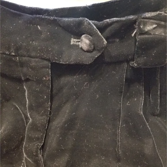 Vintage 90's Black Velvet Dress Pants High Waist Belt Loops Lined Size 6 - Picture 10 of 15
